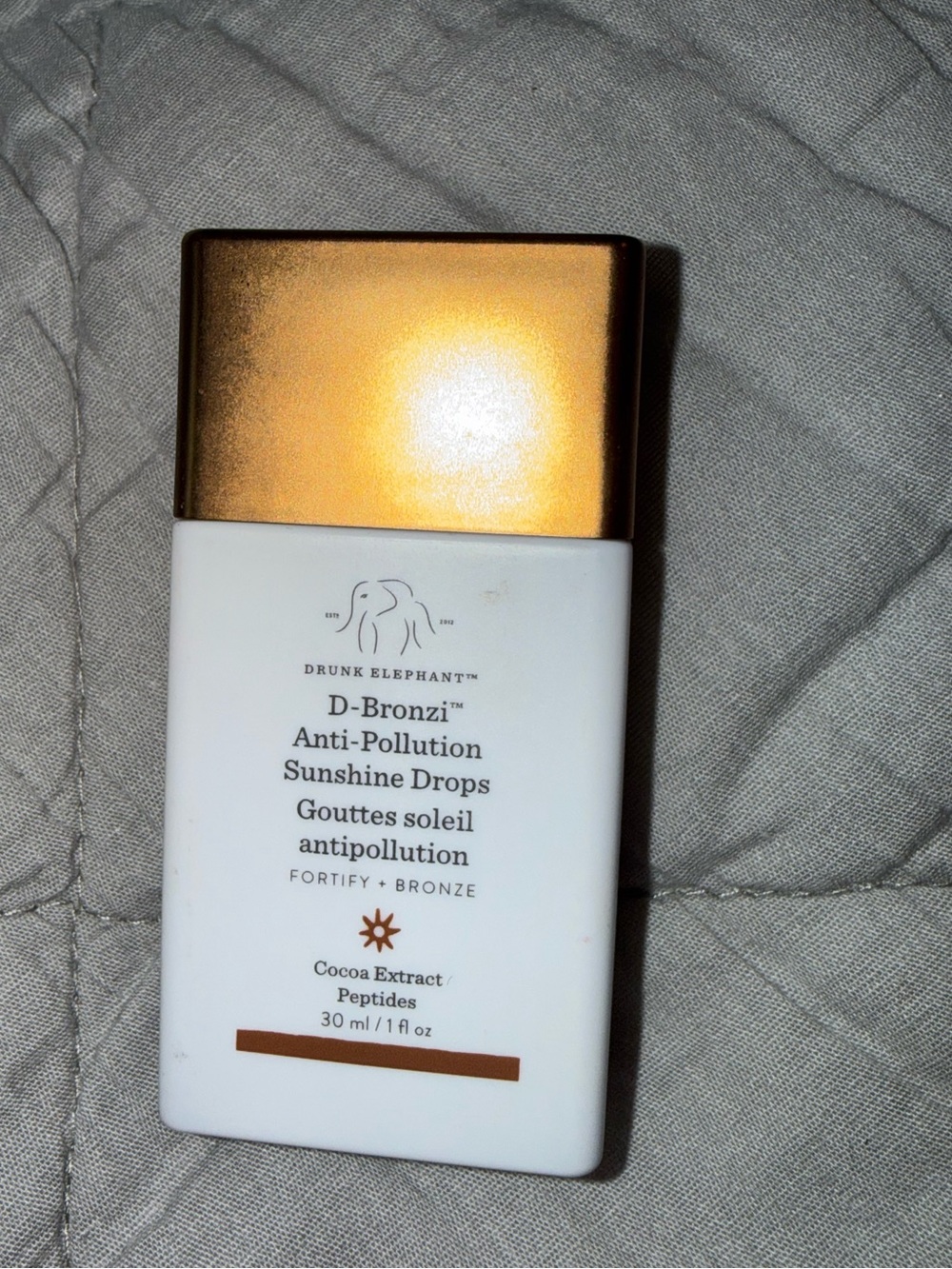 Drunk Elephant D-Bronzi Anti-Pollution Sunshine Drops Cocoa Extract Peptide 30ml